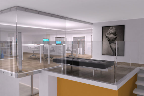 Rendering 3D progetto via Bigli Milano - UtopiX