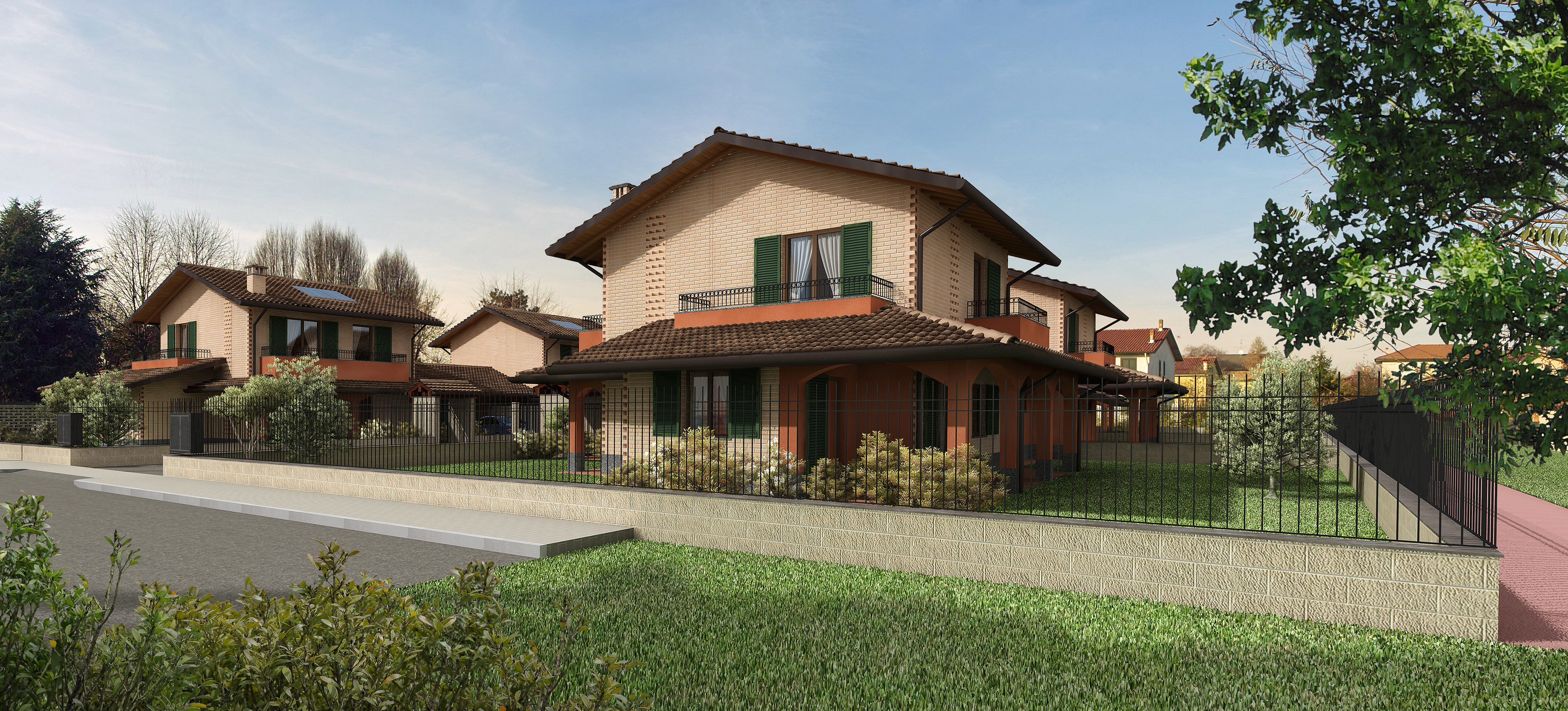 Ville_Giussago_0010 Rendering 3D ville a Giussago - UtopiX Milano