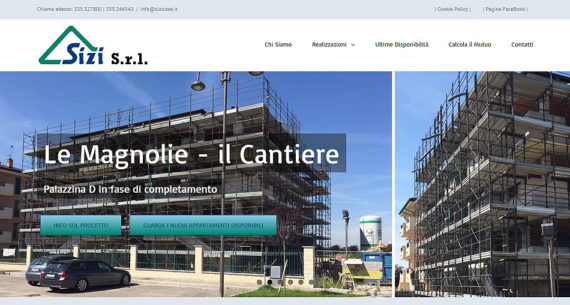 "Sito Sito web Sizicase realizzato da UtopiX WebLab